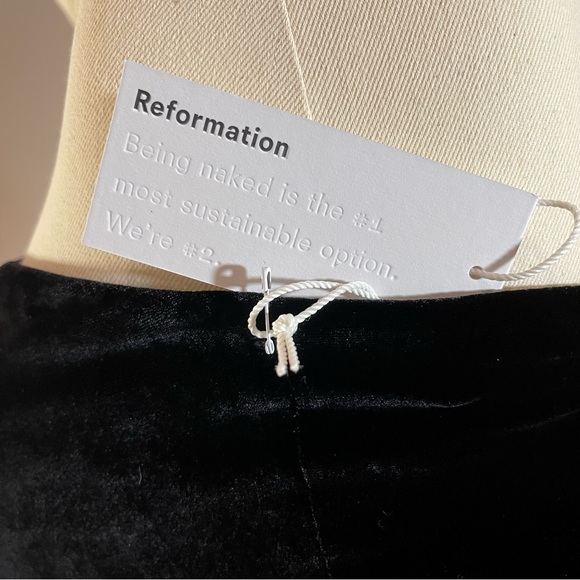 Reformation St. Louis Velvet Dress, Black, size 10 - Picture 12 of 14